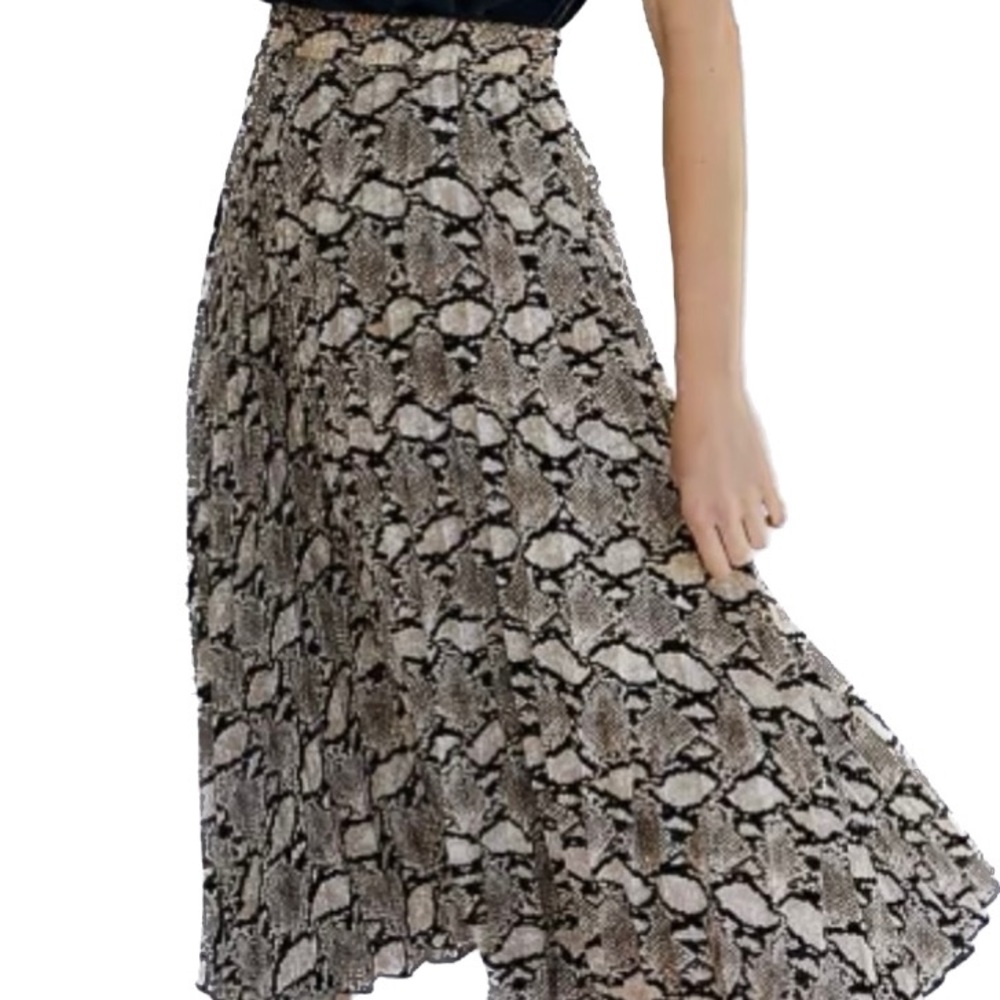 ANIMAL PYTHON SNAKE MIDI PULL ON SKIRT